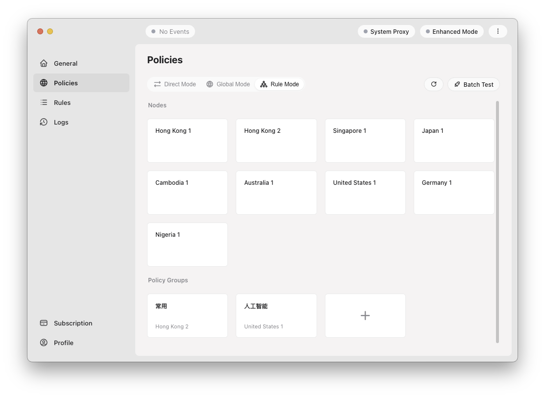 Strategy builder interface
